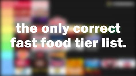 Reviewbrah #idubbbz #fastfood if you disagree with any of these go ahead and voice your opinion in the comments. The Only Correct Fast Food Tier List (iDubbbz Challenge ...