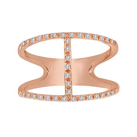 17 Ct Tw Diamond 14k Rose Gold Over Sterling Silver Open Design