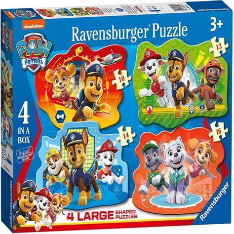 Ravensburger Paw Patrol 4 In 1 Large Shaped Puzzle World Of Wonder Toys