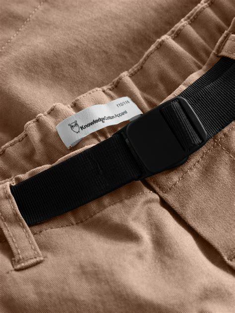 køb baggy twill shorts belt details tuffet fra knowledgecotton apparel®