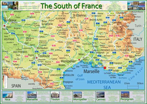 Illustrated Map Of The South Of France I Love Maps