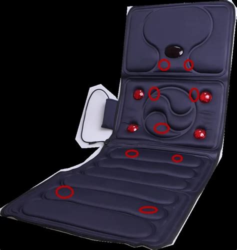 Heating Therapy Vehicle Seat Cushion Vibrating Massager Mat Full Body Cervical Neck Back