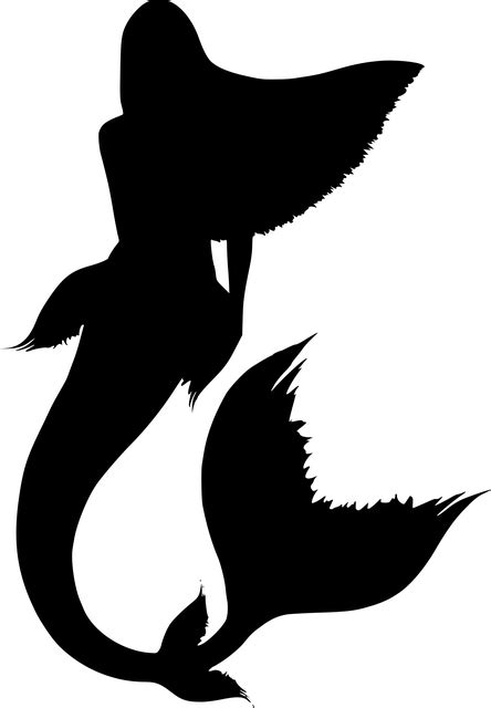 Download Silhouette Mermaid Tail Mermaid Vectors Royalty Free Vector