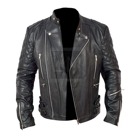 Made of genuine leather and designed to give a tapered appearance. Brando Mens Motorcycle Biker Black Genuine Leather Jacket ...