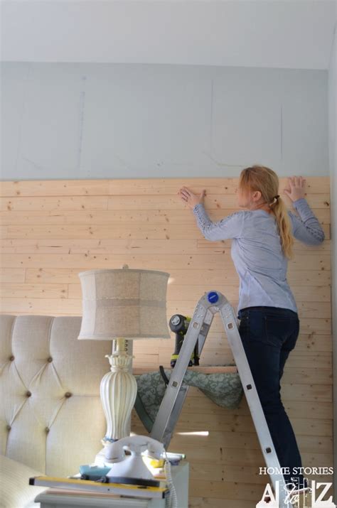 With some spackle to hide nail holes you may want to leave nail holes in your wall to give your planking a more rustic appearance, but for a more finished look, fill in these holes with spackle. DIY Plank Wall Tongue and Groove Tutorial
