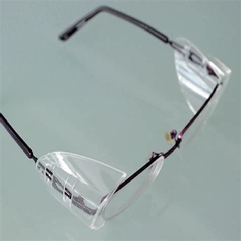 2 pairs safety glasses side shields slip on clear side shields fits small to medium eyeglasses