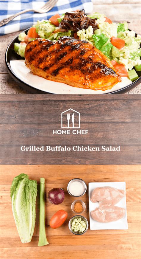 You'll only need a few simple ingredients to make this tasty chicken recipe. Grilled Buffalo Chicken Salad with ranch dressing and blue ...