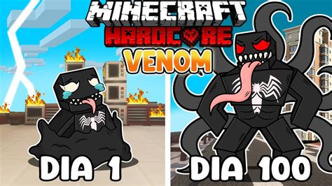 🌀sobreviví 100 DÍas Siendo Venom En Minecraft Hardcore Youtube