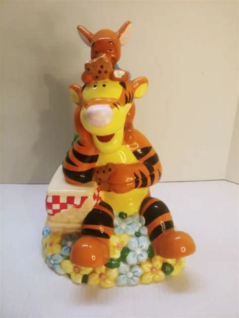 Tigger And Roo Ceramic Talking Cookie Jar See Pics For Condition Chipped 39 95 Picclick