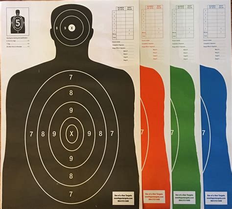 25 Each Of 4 Shooting Targets Silhouette Gun Pistol Rifle