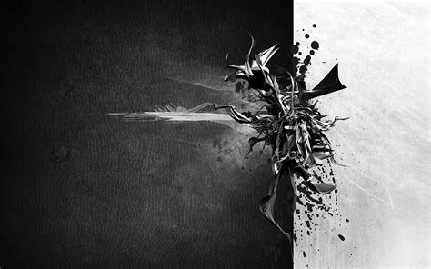 Wallpaper 3d Abstract Black And White Awesome Da Men