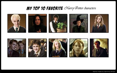 My Top 10 Favorite Harry Potter Characters By Darthbloodorange On
