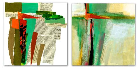 Collage Journeys By Jane Davies Compositional Studies Cruciform Series