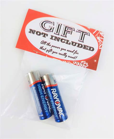 Gift Not Included Batteries Funny Gag Gift Stocking Stuffer | Etsy