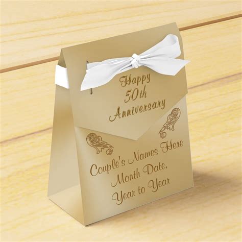 Personalized 50th Anniversary Party Favors Boxes Zazzle 50th