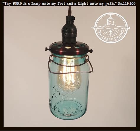Mason Jar Track Light Single Vintage Quart The Lamp Goods