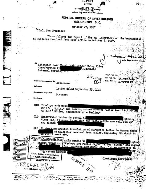 Fbi Report On Adolf Hitler Living In Argentina By Gary B Issuu