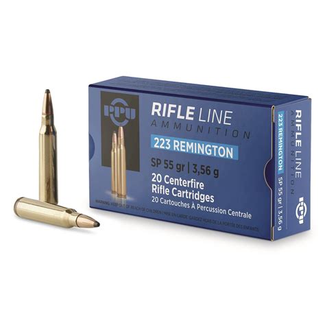 Ppu Rifle Line 223 Remington Sp 55 Grains 20 Rounds 648782 223 Remington Ammo At