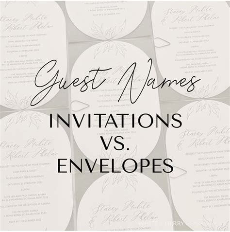 Guest Names Invitation Vs Envelope Etiquette White Cherry Invitations
