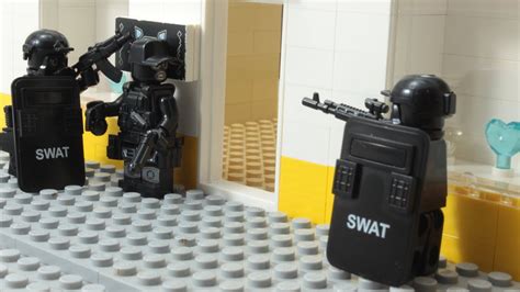 lego swat the robbery fail episode 2 stop motion animation youtube