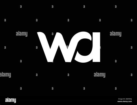 W A Wa Initial Letter Logo Design Vector Template Graphic Alphabet