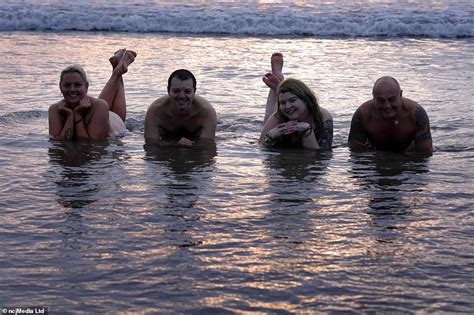 Naked Ambition Record People Strip Off For A Dip In The North Sea To Mark The Start Of