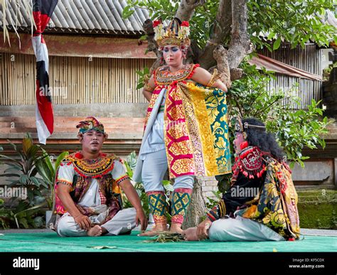 Traditional Barong Dance Performance Batubulan Village Ubud Area