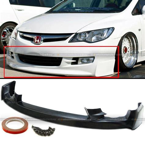 Honda Civic 09 11 4dr Sedan Pu Mugen Front Bumper Lip Spoiler Body Kit