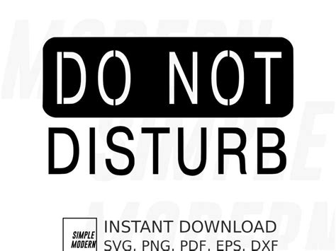 Do Not Disturb Sign Svg Simple Modern Svg