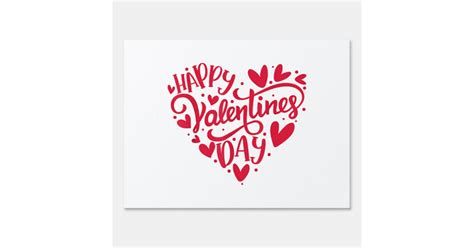 Happy Valentines Day Valentine Heart Shape Sign Zazzle