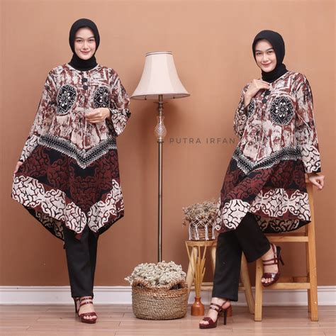 30 Model Baju Tunik Batik Kombinasi Polos Terbaru Kon - vrogue.co