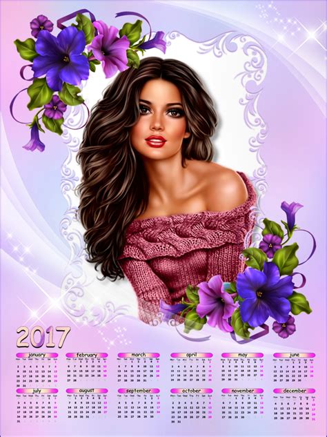 Dianylihka S Calendar Frames 2017 January Calendar 2017 Thank You For Choosing My Kimi