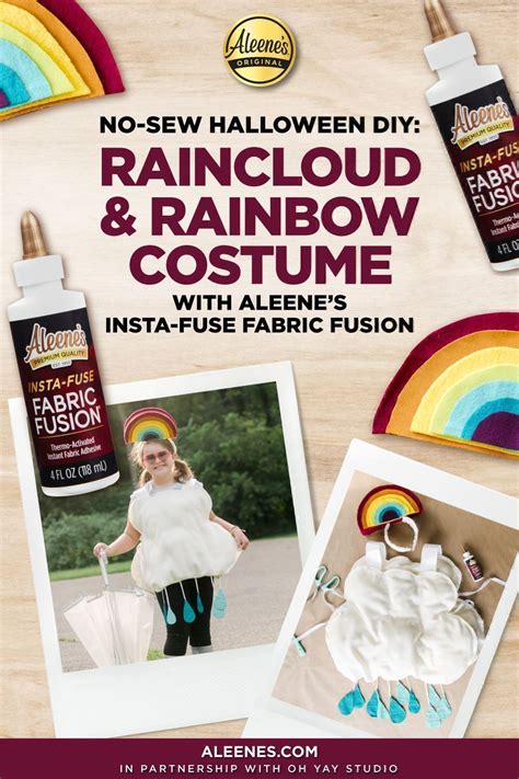 Aleenes Original Glues No Sew Halloween Diy Raincloud Rainbow Costume