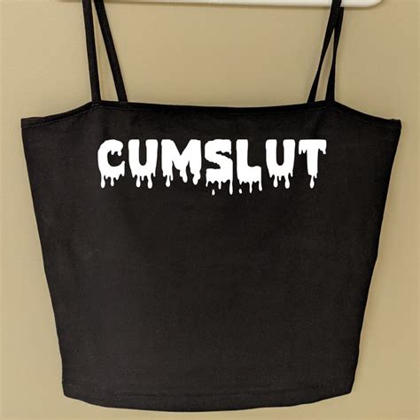Cumslut Crop Top Ddlg Daddys Little Slut Shirt Cuckold Etsy