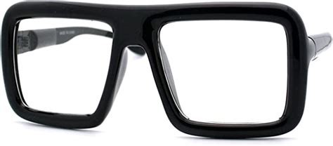 Thick Square Glasses Clear Lens Eyeglasses Frame Super Oversized