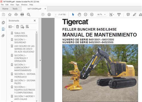 Tigercat Feller Buncher E L E Manual De Mantenimiento Pdf