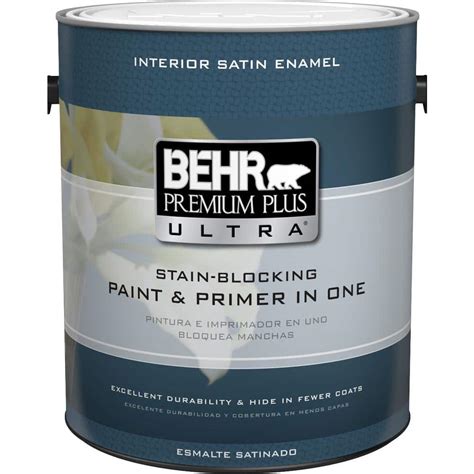 Behr Premium Plus Ultra 1 Gal Medium Base Satin Enamel Interior Paint