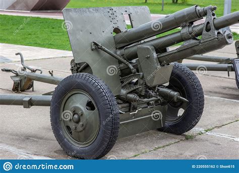 Old 76mm Russian Artillery Cannon From Ww2 Stock Photo Image Of