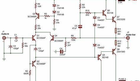300w audio amplifier circuit diagram