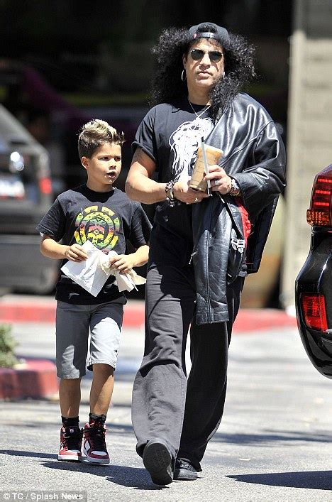Rock N Roll Dad Slash Spends Some Quality Time With His Mini Me Son