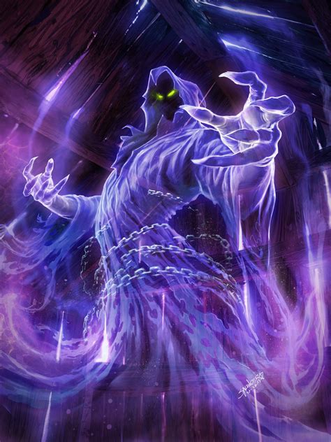 Artstation Mist Wraith Hearthstone Card Phil Saunders Мифические