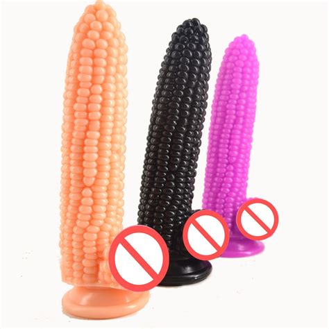 Corn Dildo Suction Cup Particle Surface Vagina Stimulate Artificial