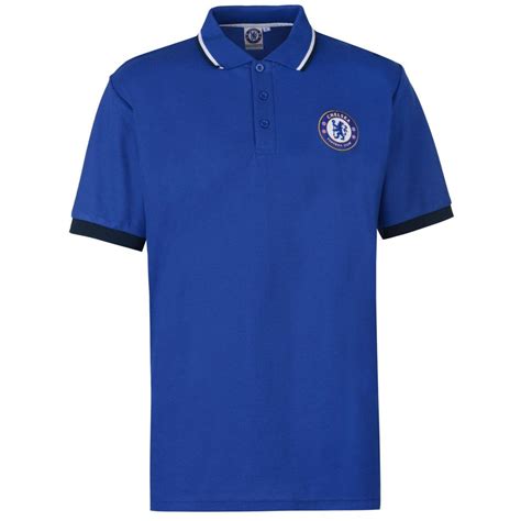 Source Lab Mens Chelsea Fc Polo Shirt Football Tee Top Short Sleeve
