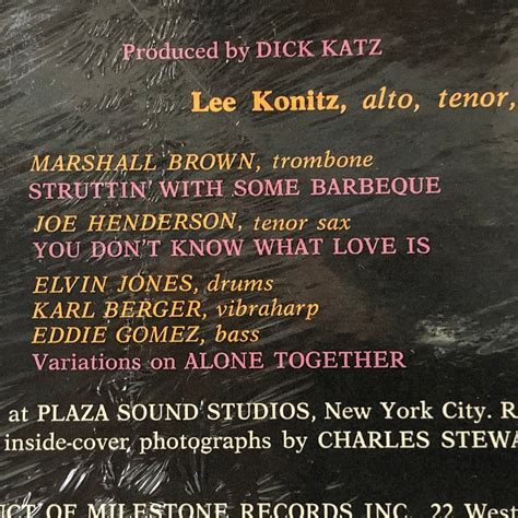 Yahoo オークション 【us盤 Lp】the Lee Konitz Duets デュエッツ