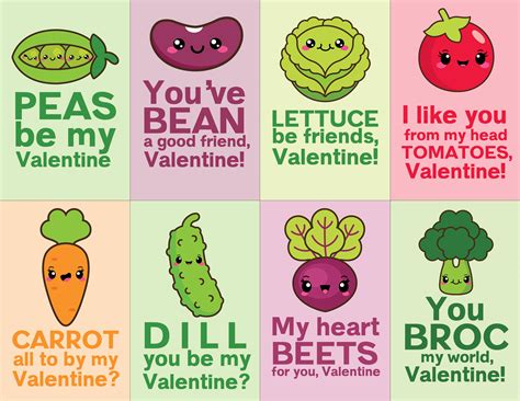 Silly Veggie Puns Free Printable Valentines The DIY Mommy