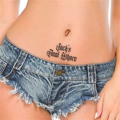 X Personalised Adult Temporary Tattoos Tramp Stamps Owned Etsy