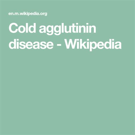 Pin On Cad Cold Agglutinin Disease