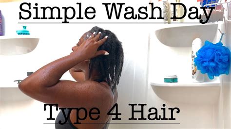 Simple Wash Day Routine Type Natural Hair Youtube