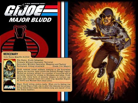 Major Bludd American Heroes Gi Joe Gi Joe Art