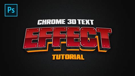 3d Chrome Text Effect Tutorial Really Cool Tutorial By Edwarddzn